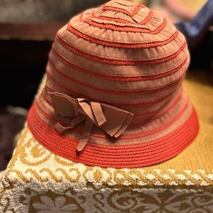 The cutest summer hat coral in color